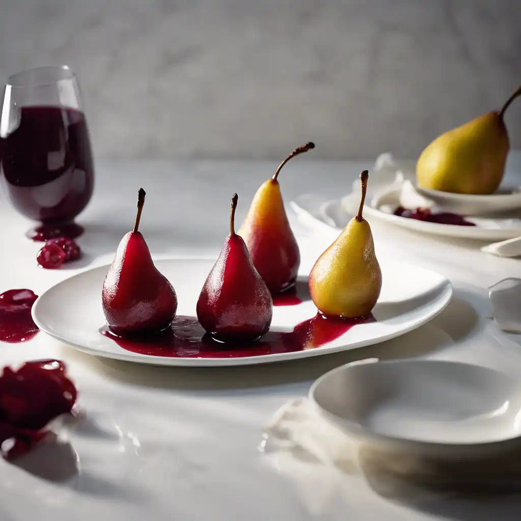 Wine Poached Pears