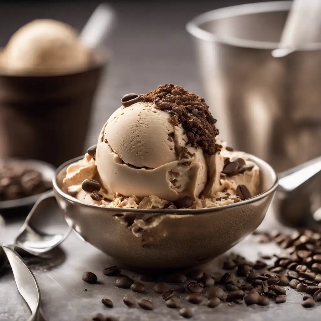 Coffee Ice Cream with Cookie Crumbs