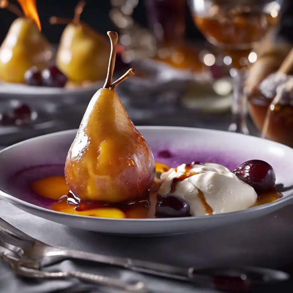 Foto de Flambé Pears with Ice Cream