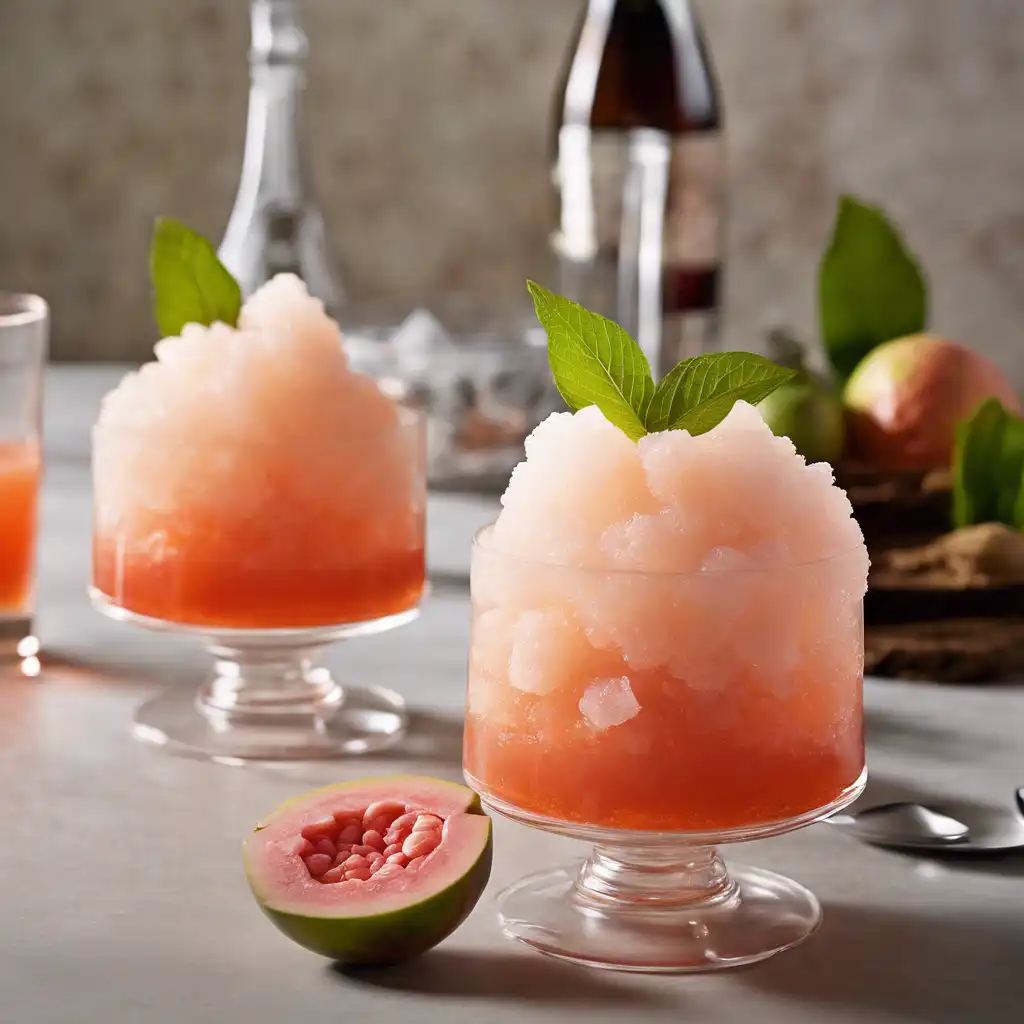 Cointreau Granita with Guava Gelatin