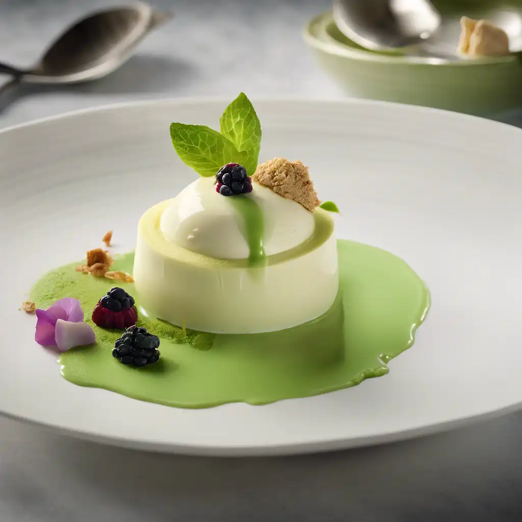 White Chocolate Mousse with Green Tea Foam