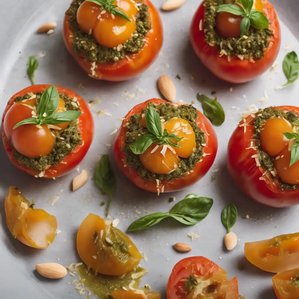 Stuffed Tomatoes with Jambu Pesto