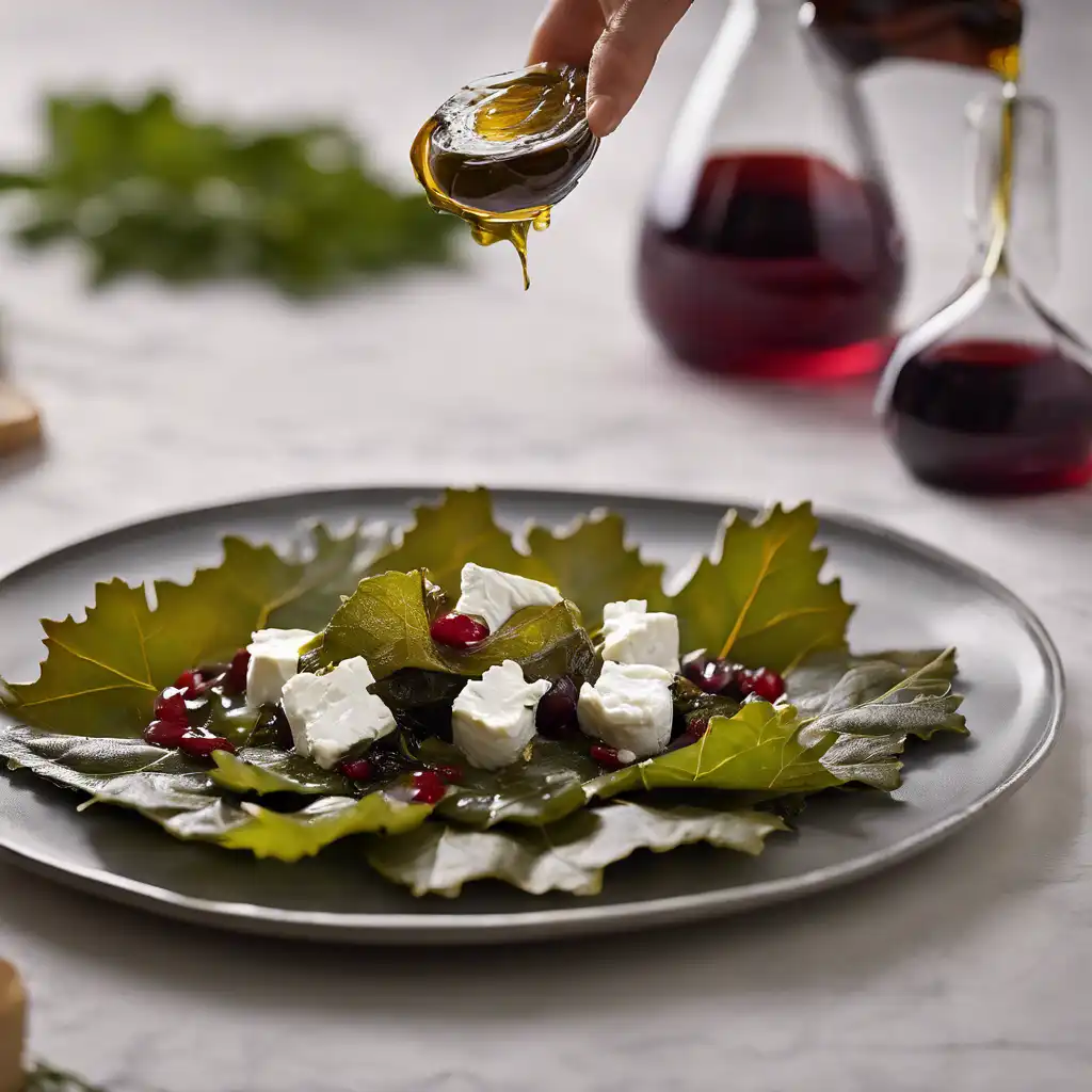 Grape Leaves with Goat Cheese Salad