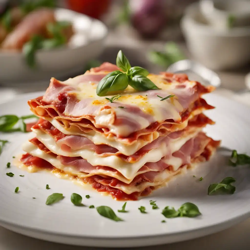 Prosciutto and Mozzarella Lasagna