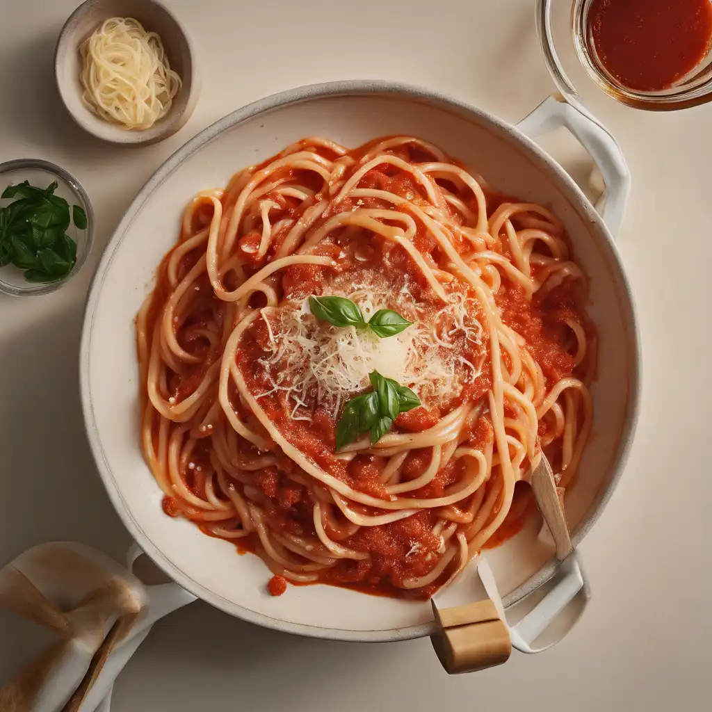 Tomato Sauce Noodles with Parmesan