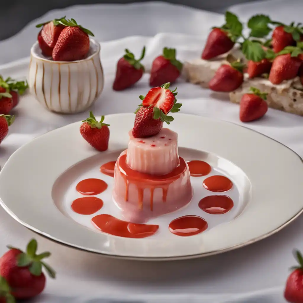 Passagego with Strawberry and Champagne Sauce