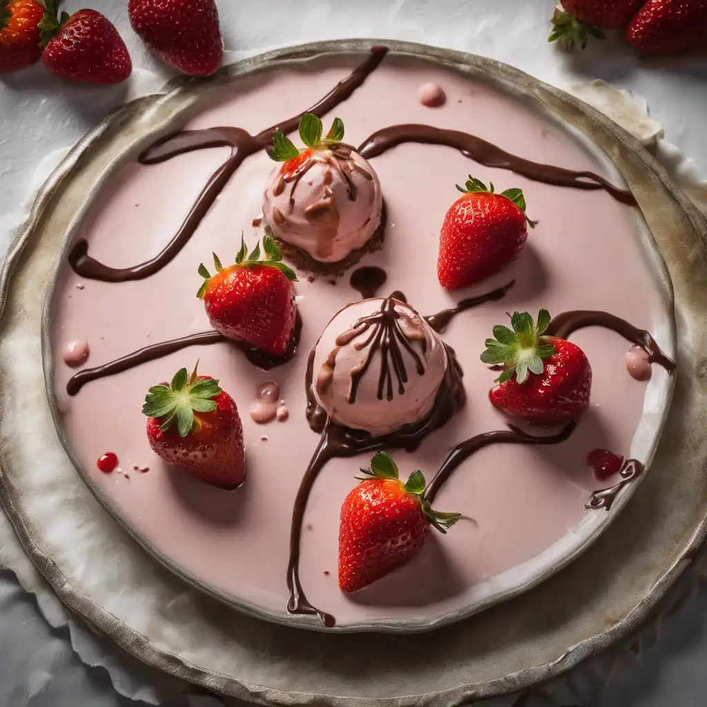 Strawberries with Rum and Chocolate Cream