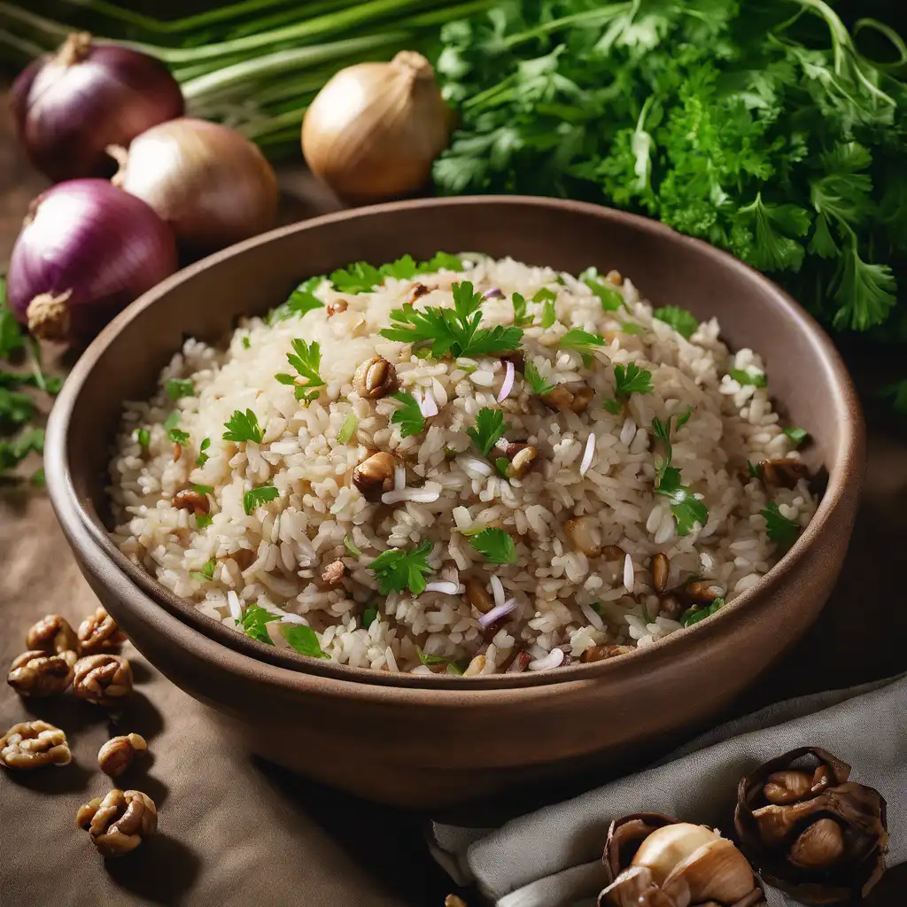 Walnut Rice with Onions and Herbs