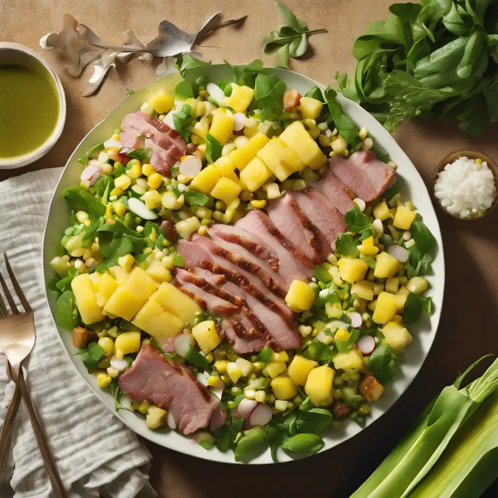 Tender Salad with Pineapple and Green Corn