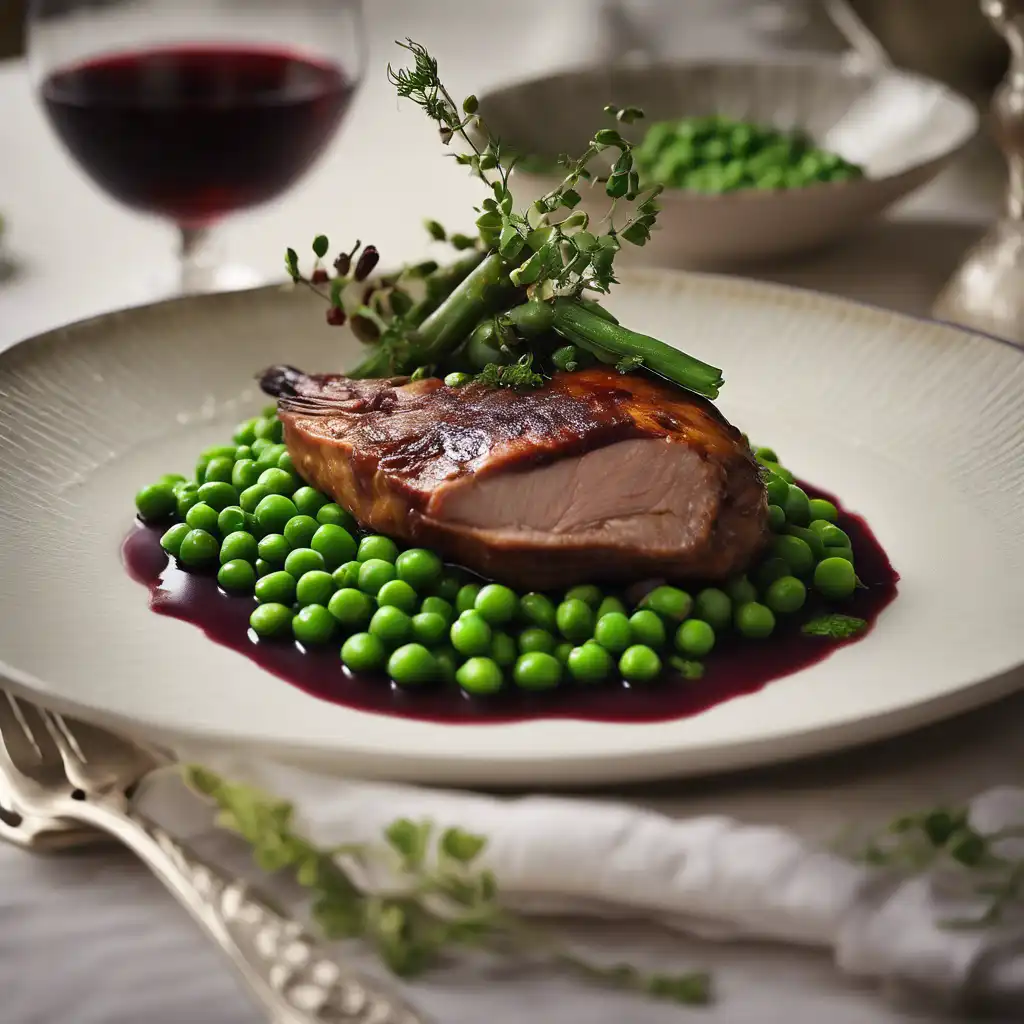 Pheasant with Peas in Port Wine