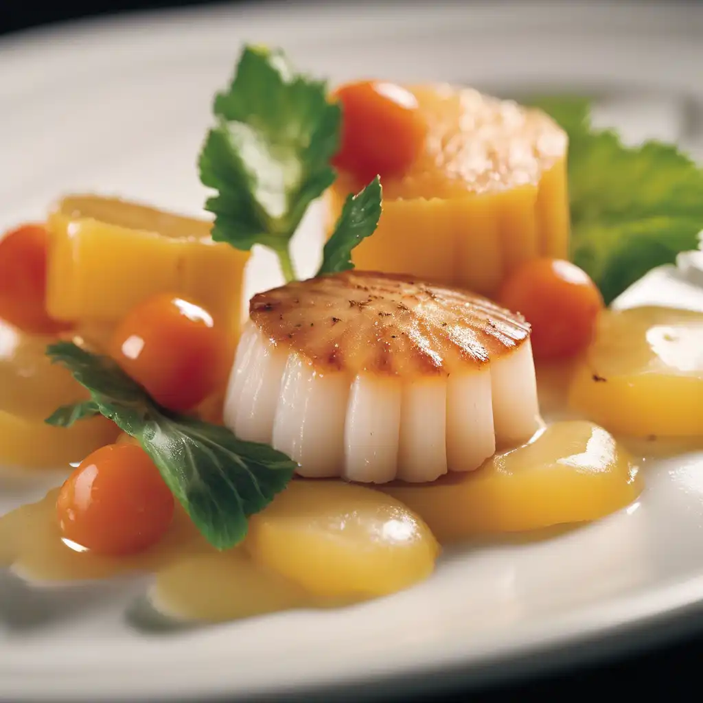 Scallops with Cantaloupe and Prince Melon