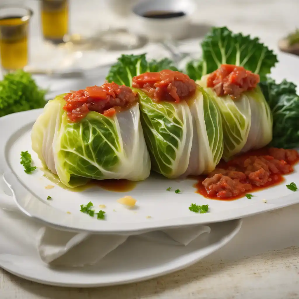 Stuffed Cabbage with Beef Strips