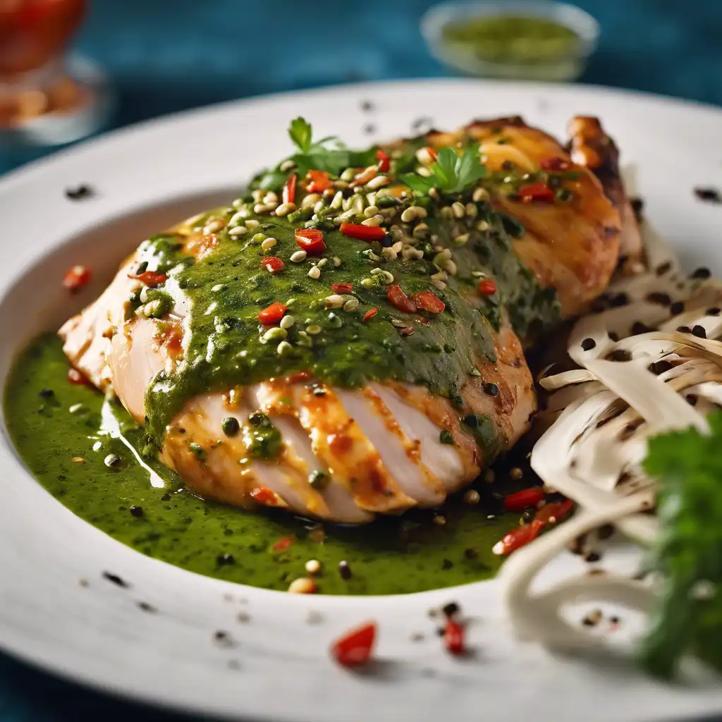 Chimichurri Chicken with Spicy Sauce