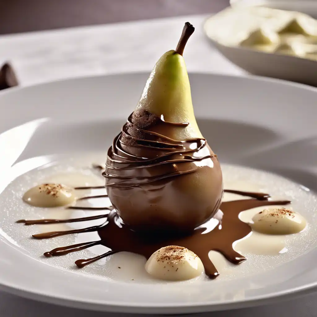 Pear with Chocolate Cream