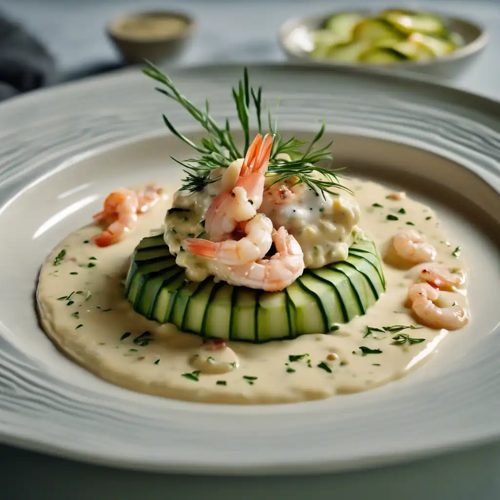 Pike Poché with Shrimp Cream Sauce