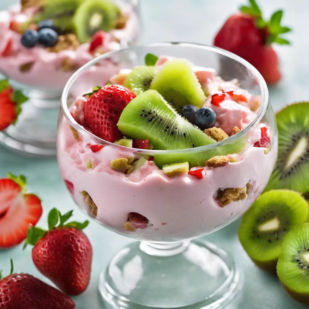 Frozen Strawberry and Kiwi Yogurt Parfait