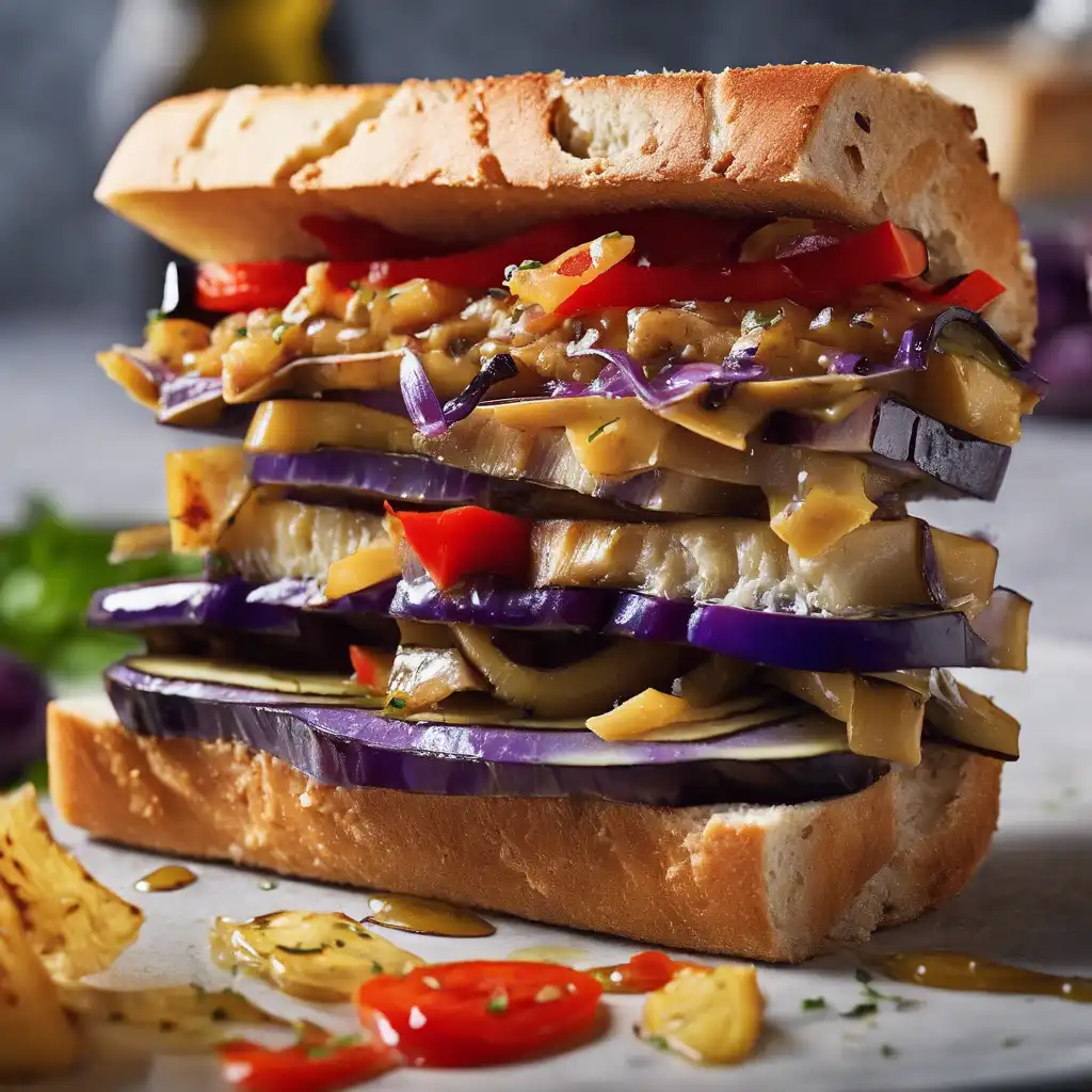 Eggplant Sandwich with Vinaigrette