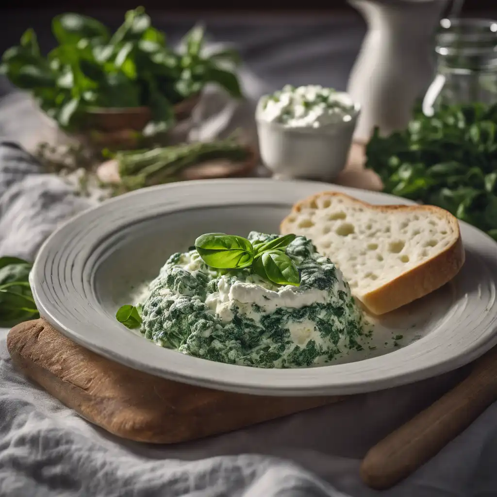 Spinach and Herb Ricotta with Bread