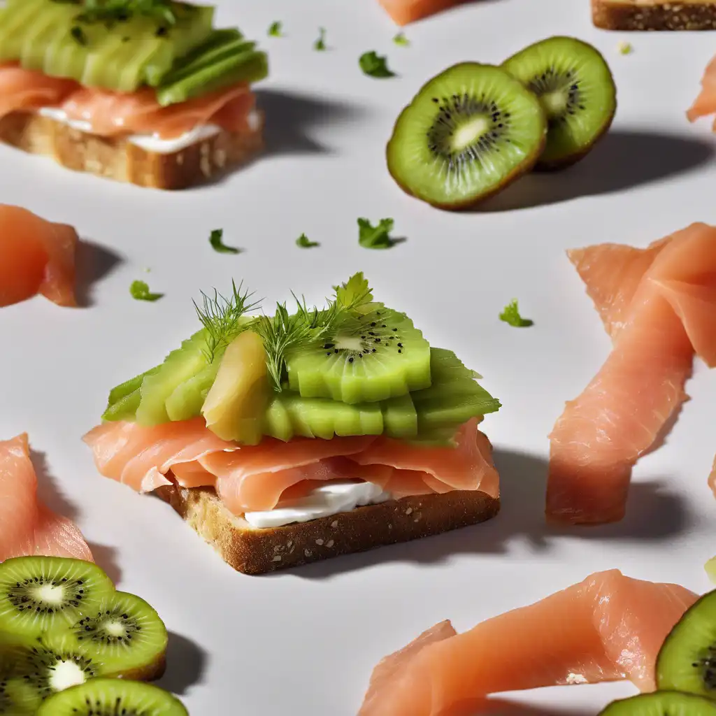 Smoked Salmon and Kiwi Sandwich