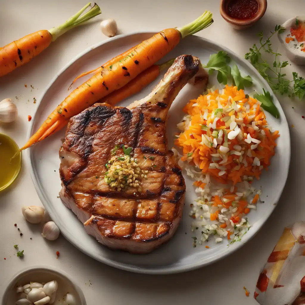 Grilled Pork Chops on the Plate