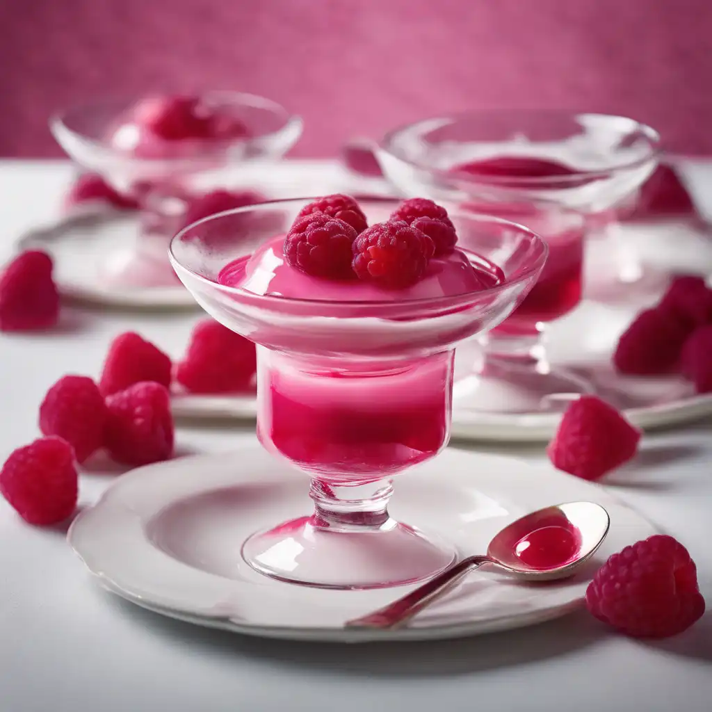 Raspberry Jellied Dessert with Yogurt