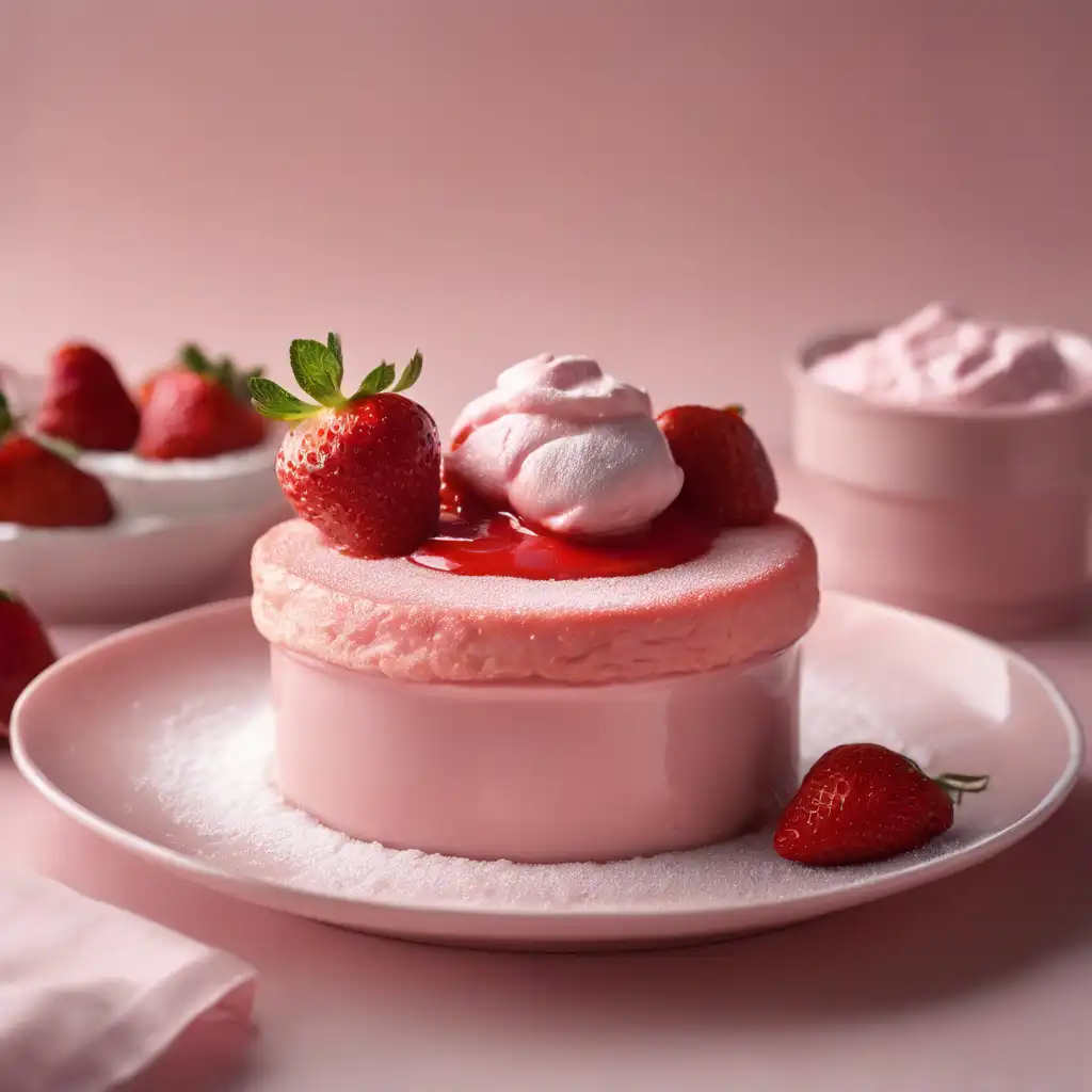 Strawberry Soufflé with Strawberry Sauce