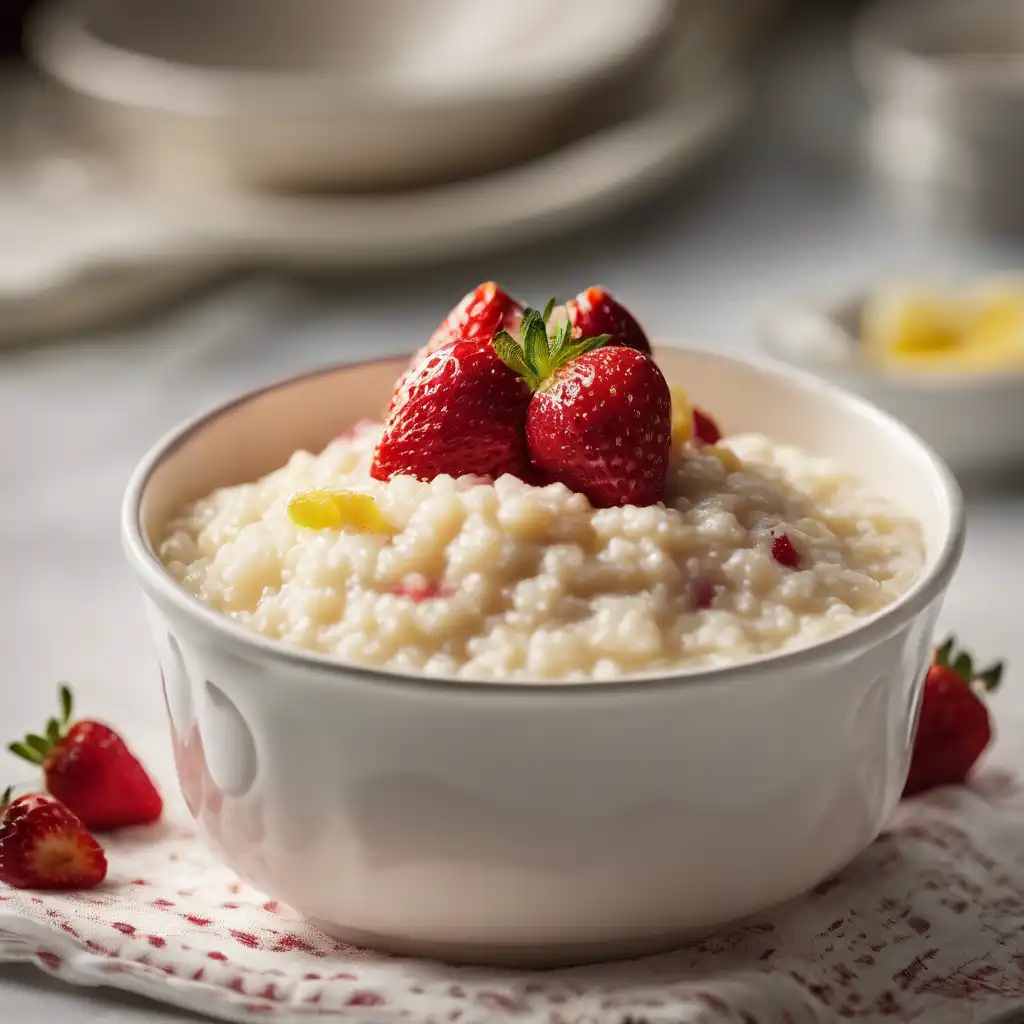 Rice Pudding with Strawberries