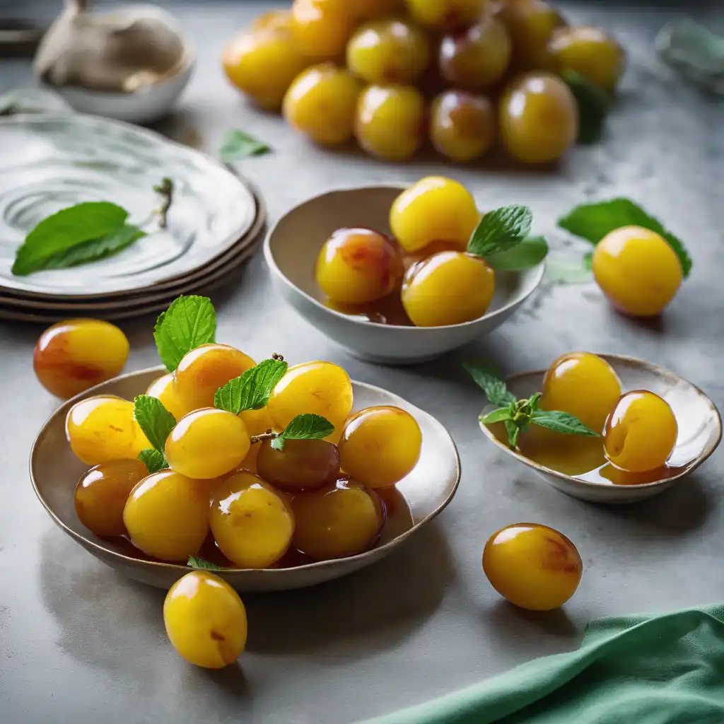 Yellow Plums in Syrup