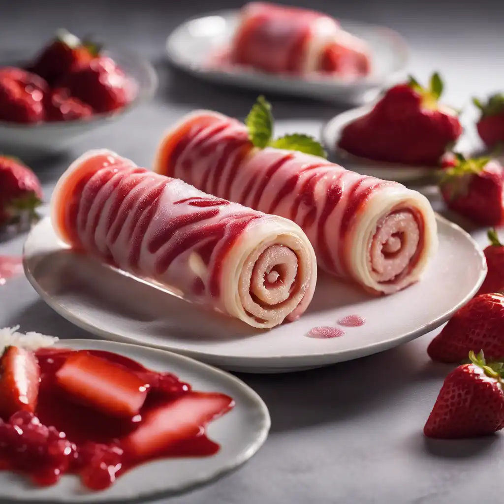 Strawberry Roll-Ups with Strawberry Gelée