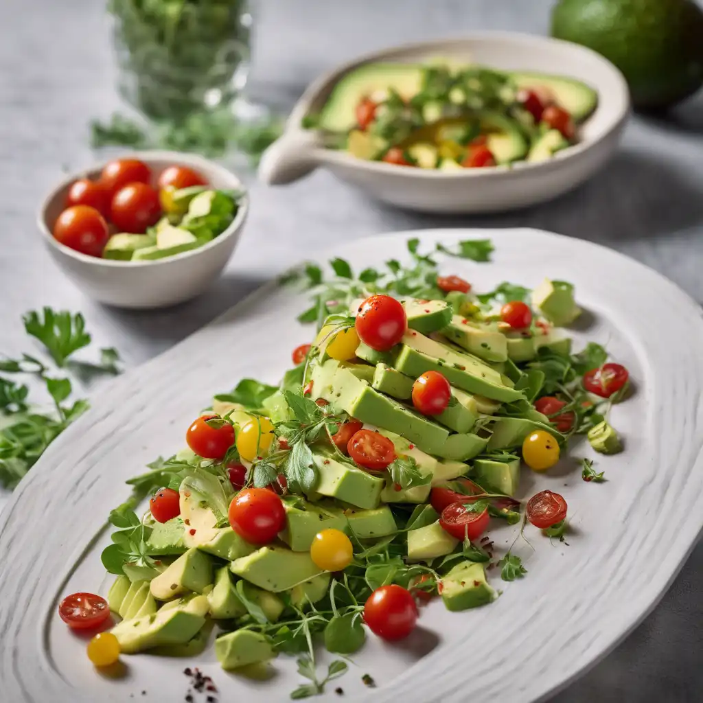 Foto de Salada marinada de brotos com abacate
