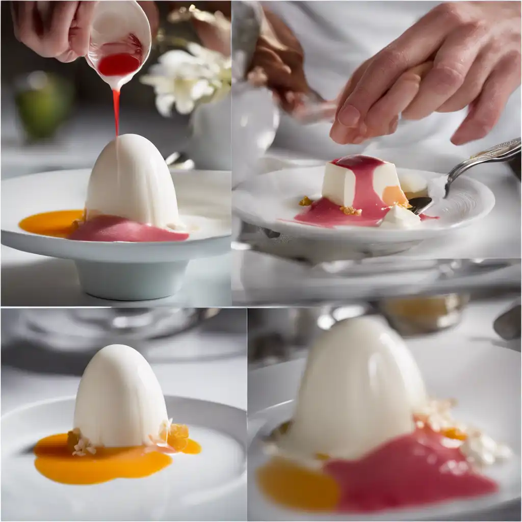 Goat's Milk Panna Cotta with Guava and Catupiry Sauce