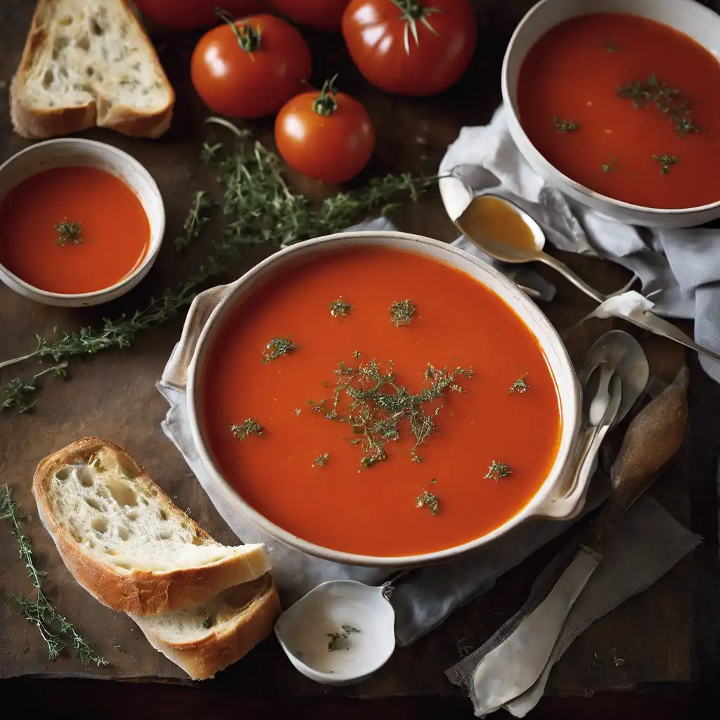 Fresh Tomato Soup with Thyme