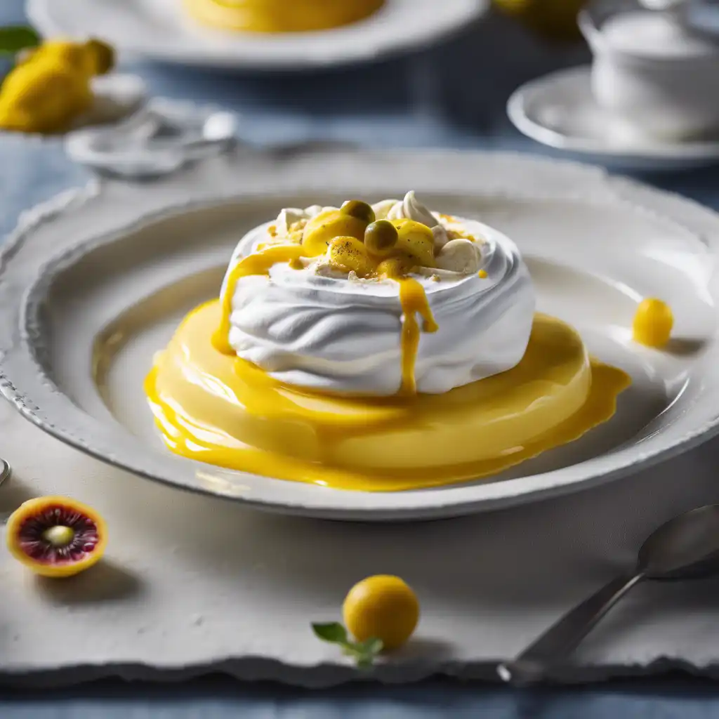 Cream with Passion Fruit and Meringue