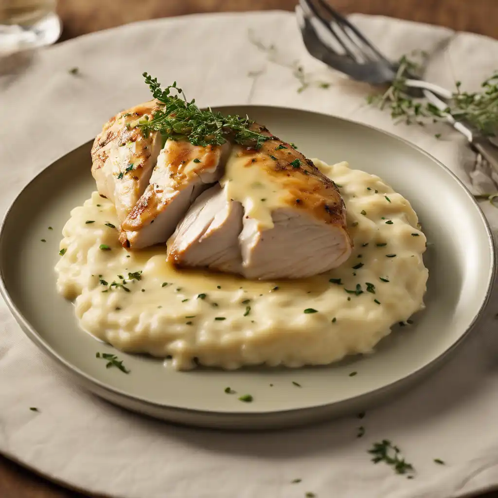 Chicken with Mashed Potato Sauce