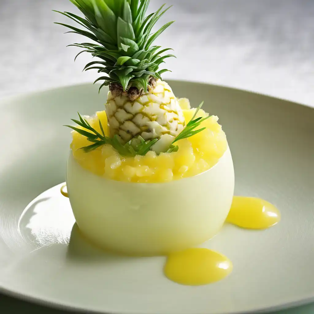 Pineapple Mousse with Horsetail