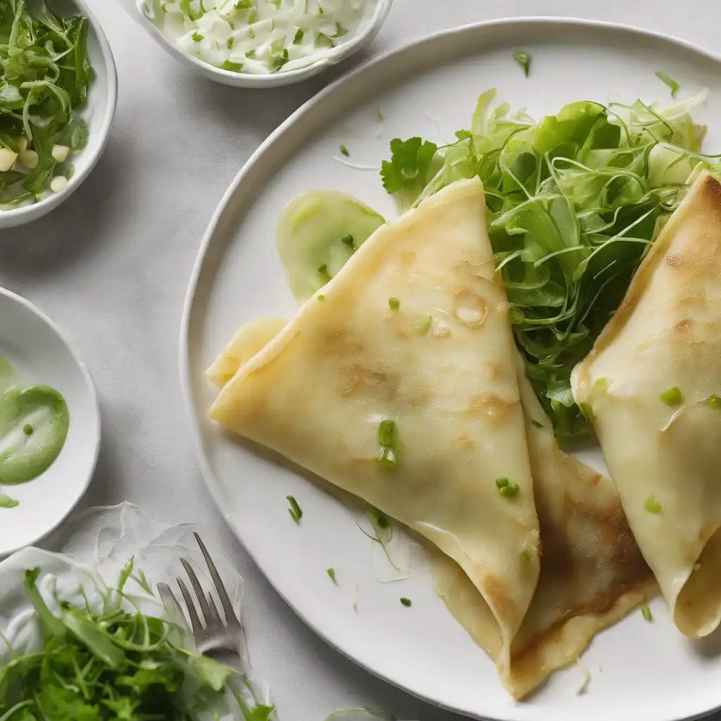 Foto de Palm Heart Crepes with Green Salad