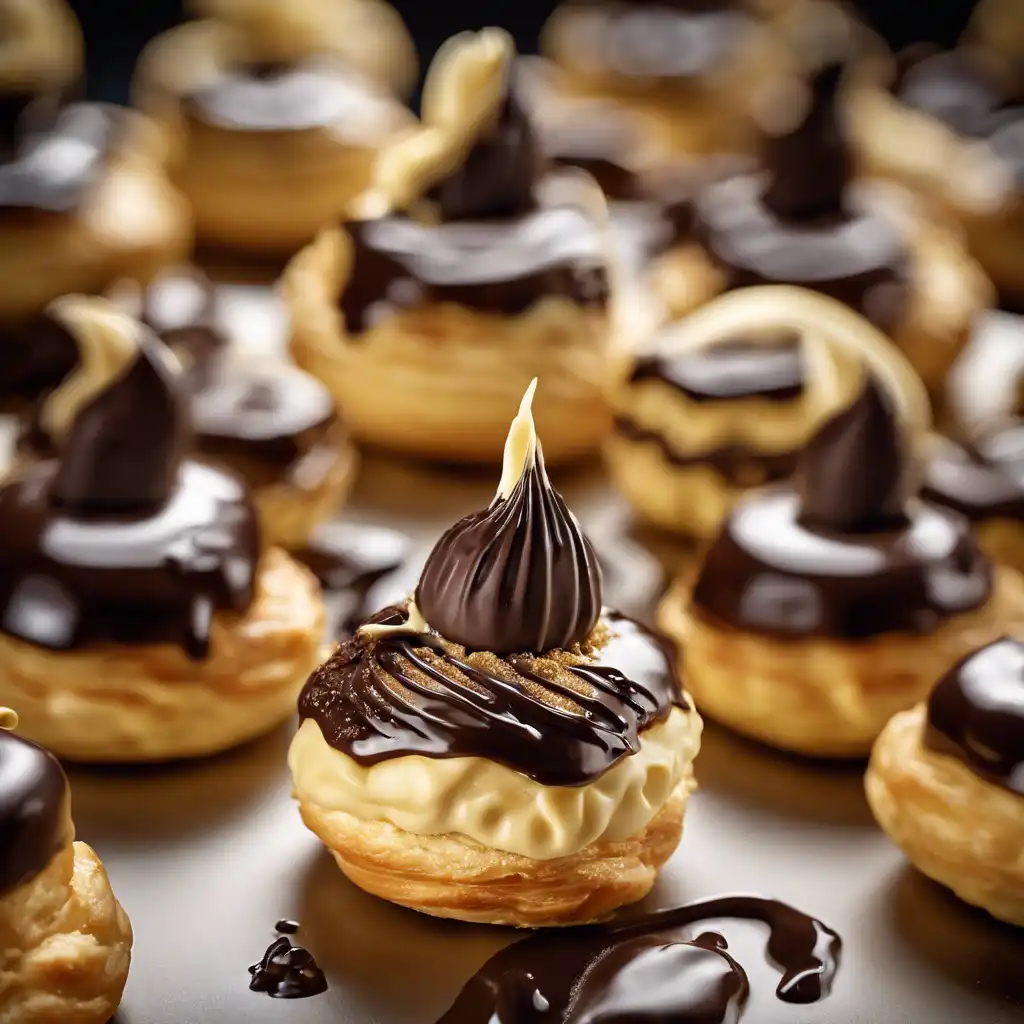 Cream-Filled Choux Pastry with Chocolate Glaze