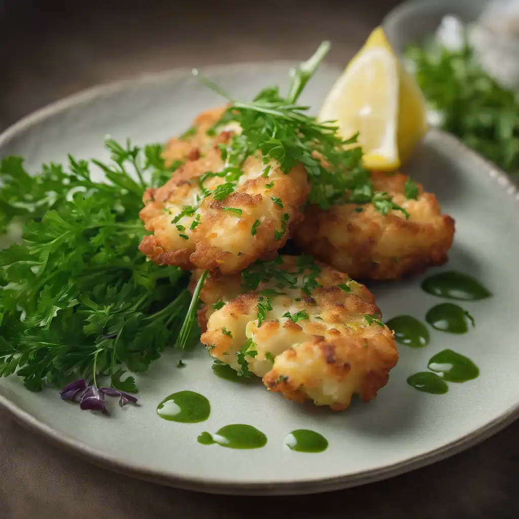 Cod Fritters with Parsley and Onion