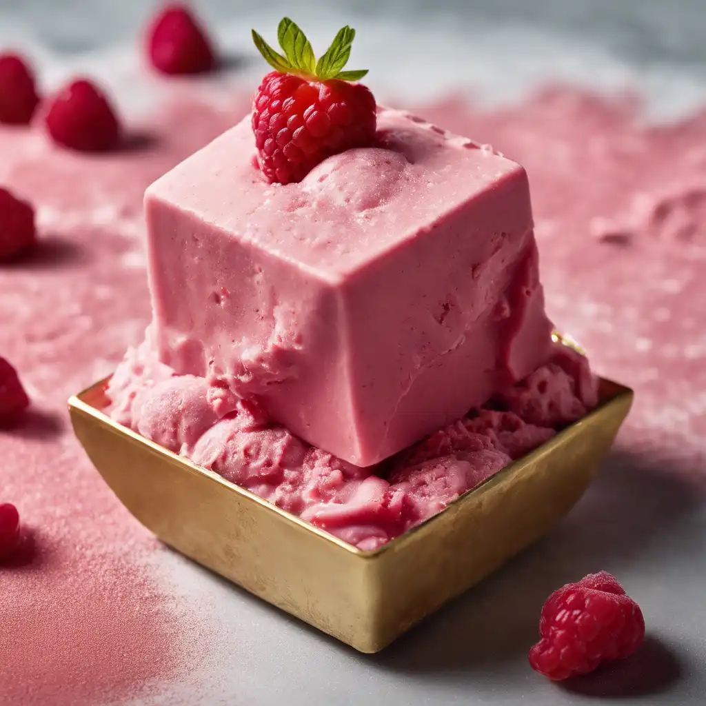 Raspberry Gelato Square with Strawberry Flavor