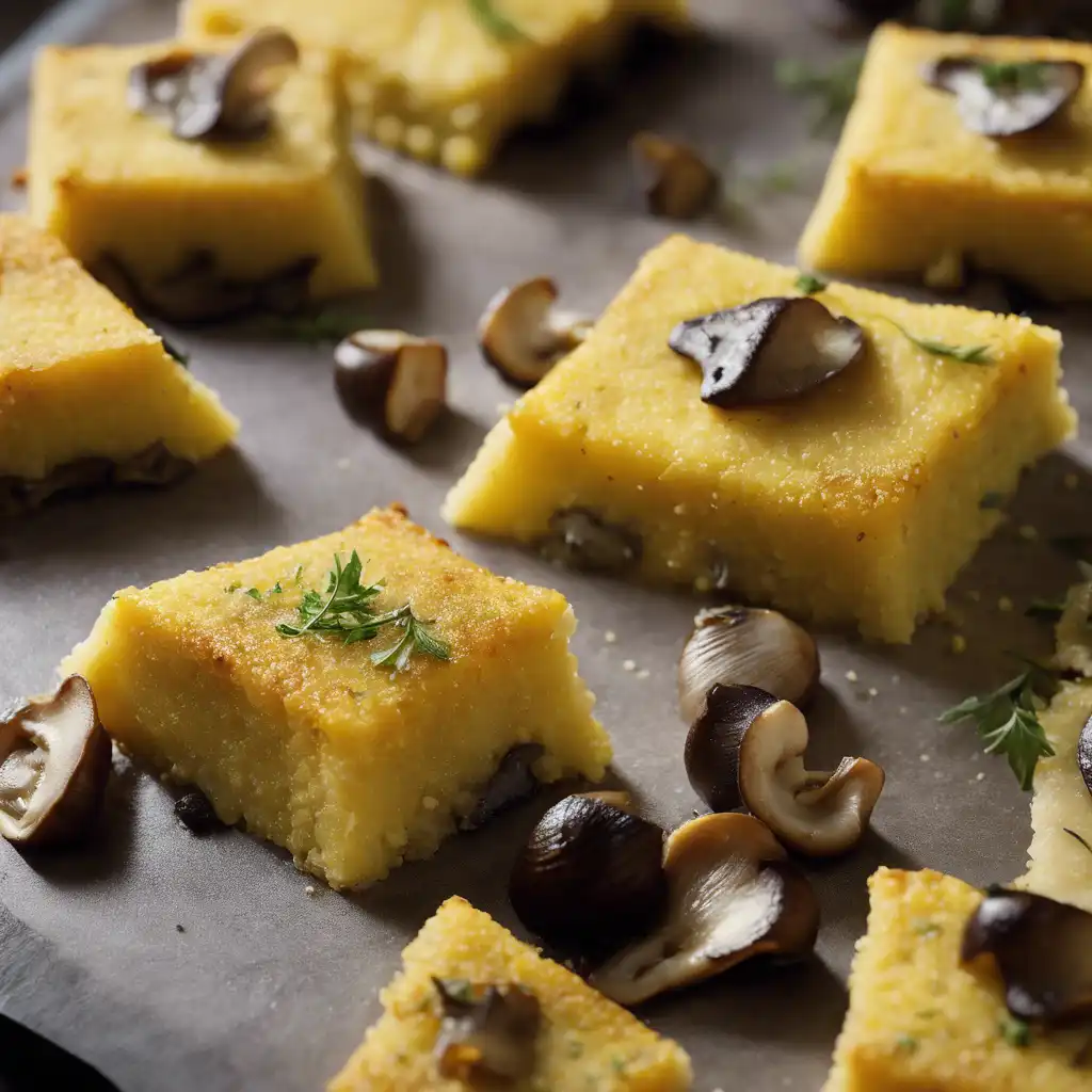 Cornmeal with Mushroom Triangles