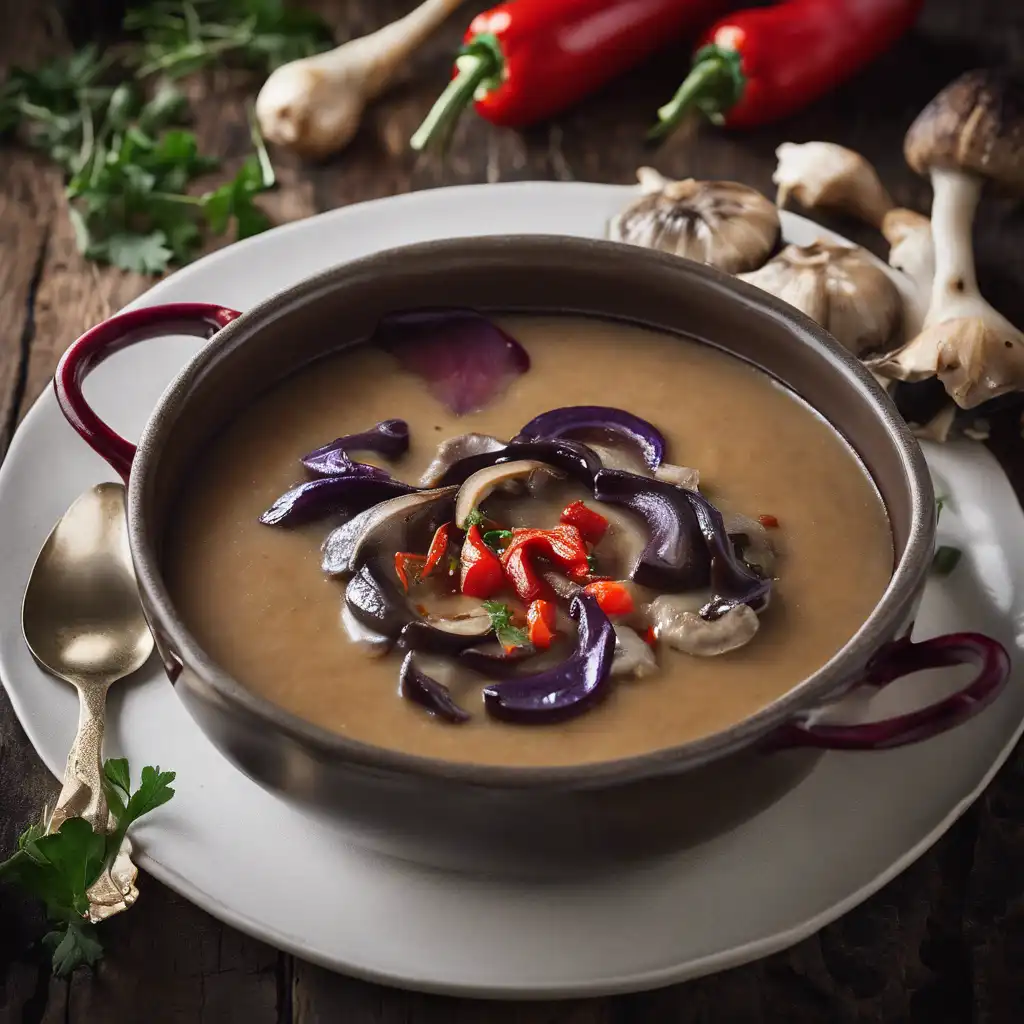 Aubergine and Mushroom Soup