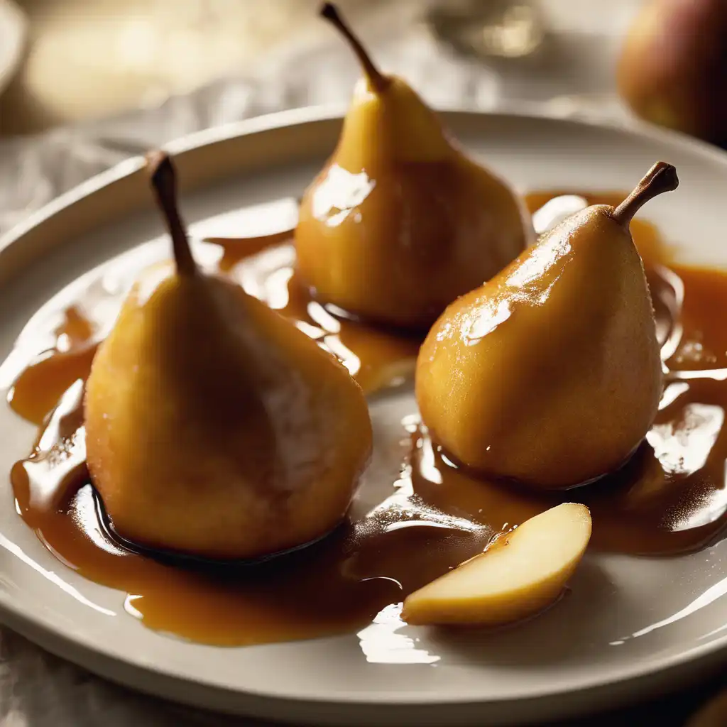 Baked Pears with Caramel Sauce