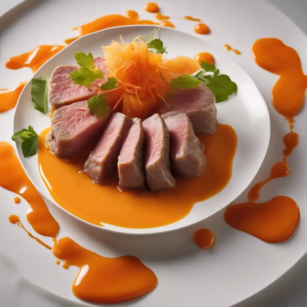 Lamb with Papaya Gelatinous Sauce