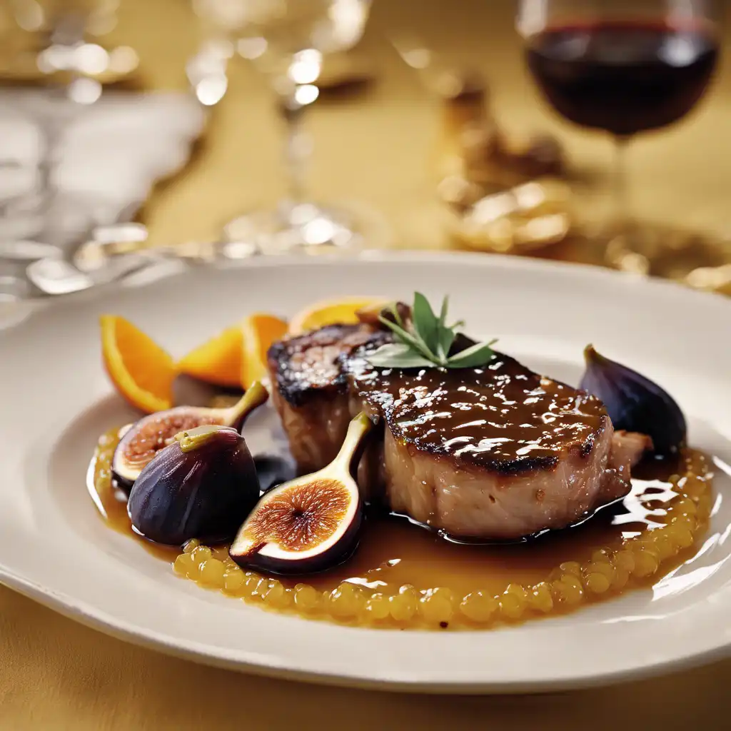 Braised Pork Chops with Figs and Orange Gelée