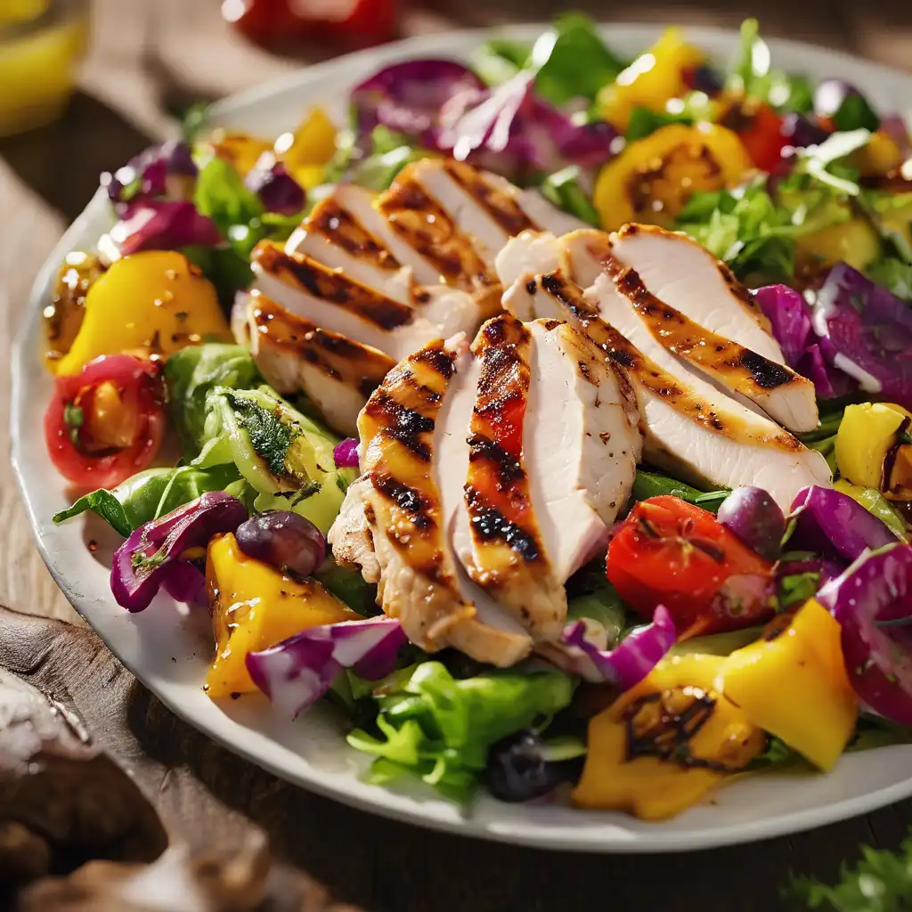 Seven Colors Salad with Grilled Chicken