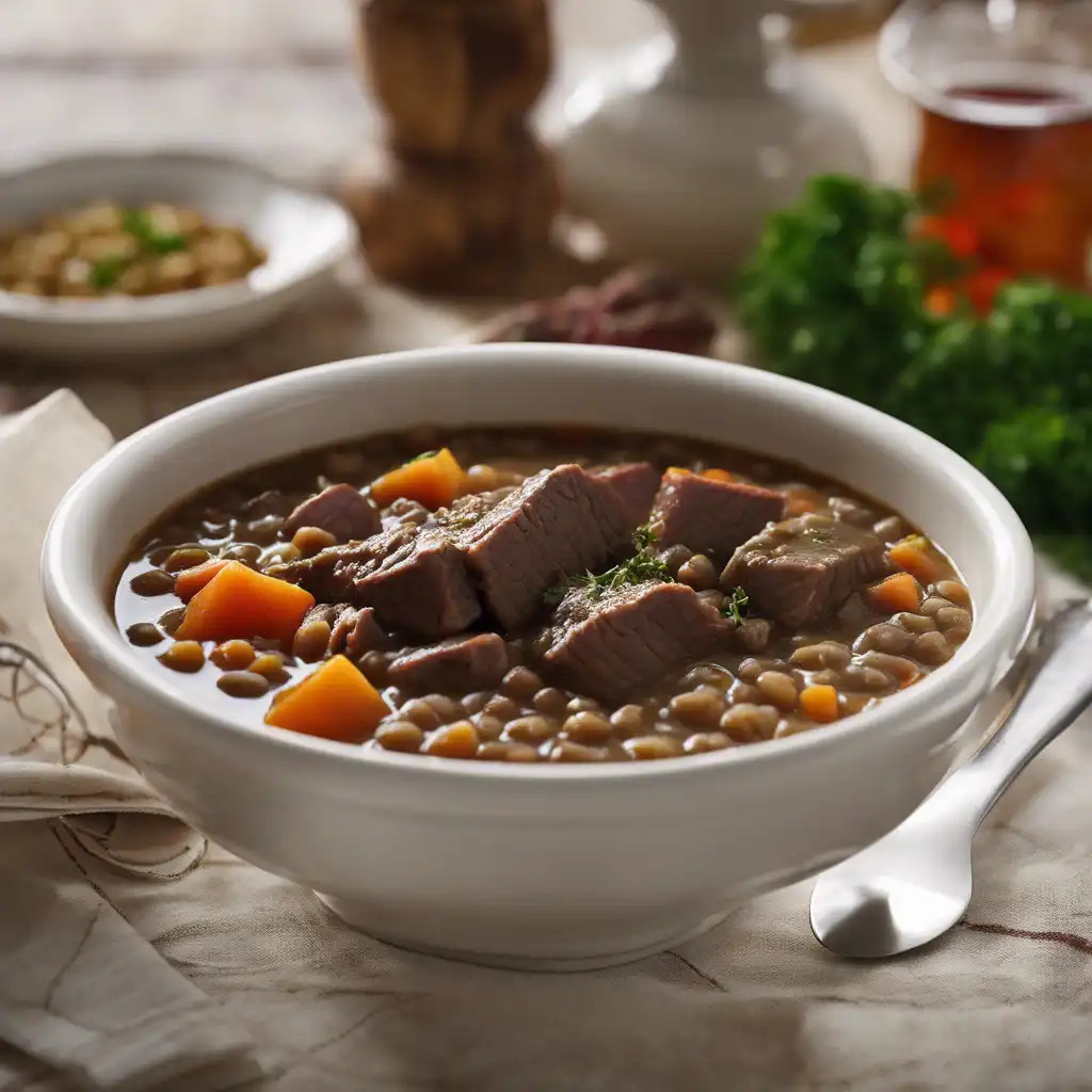 Lentil Stew with Braised Beef