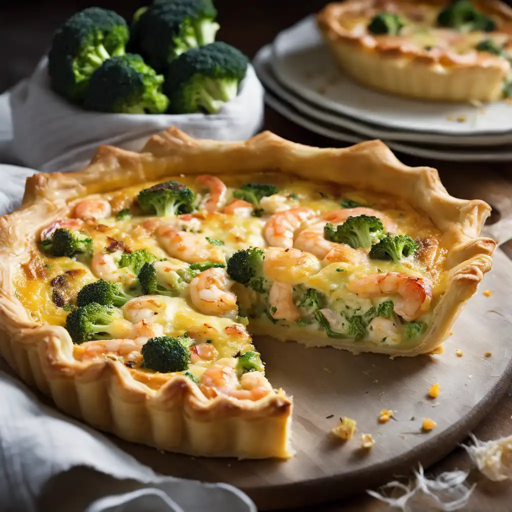 Shrimp and Broccoli Quiche