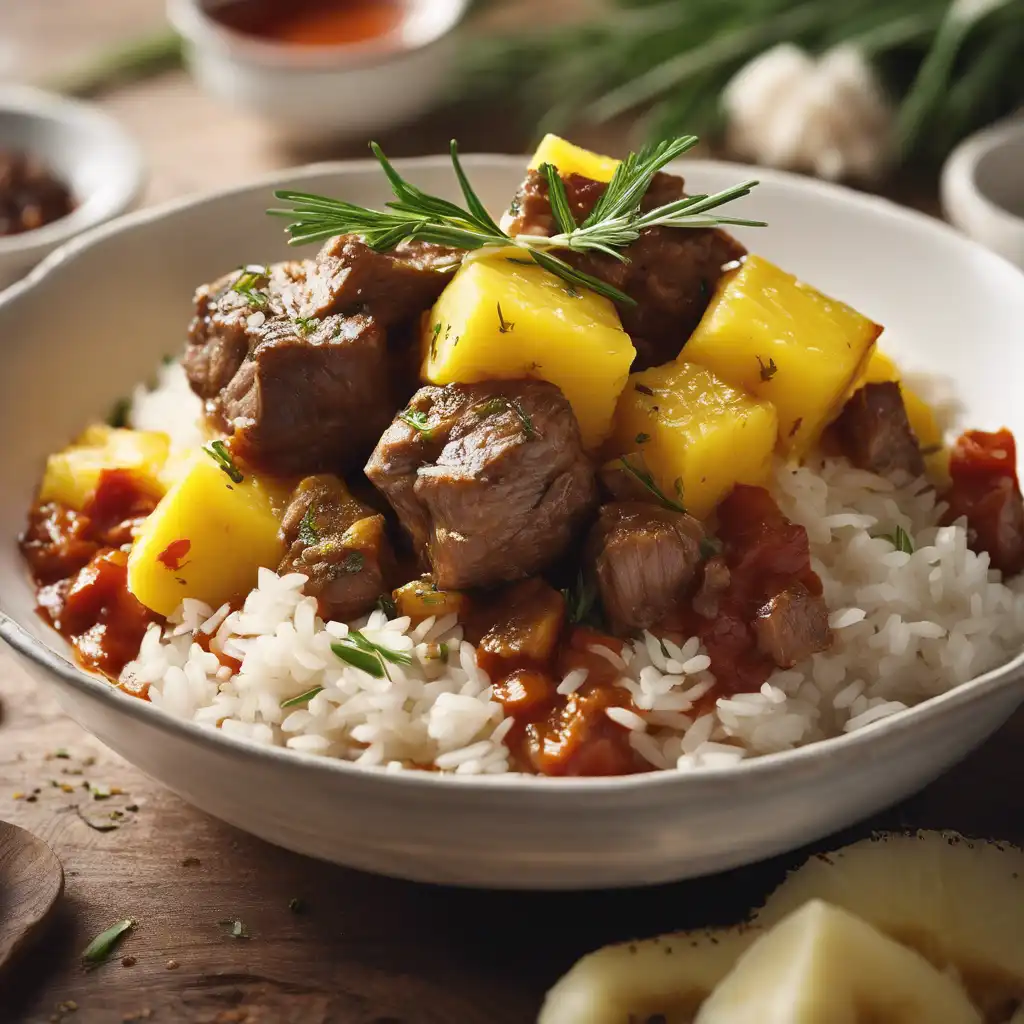 Lamb and Pineapple Rice