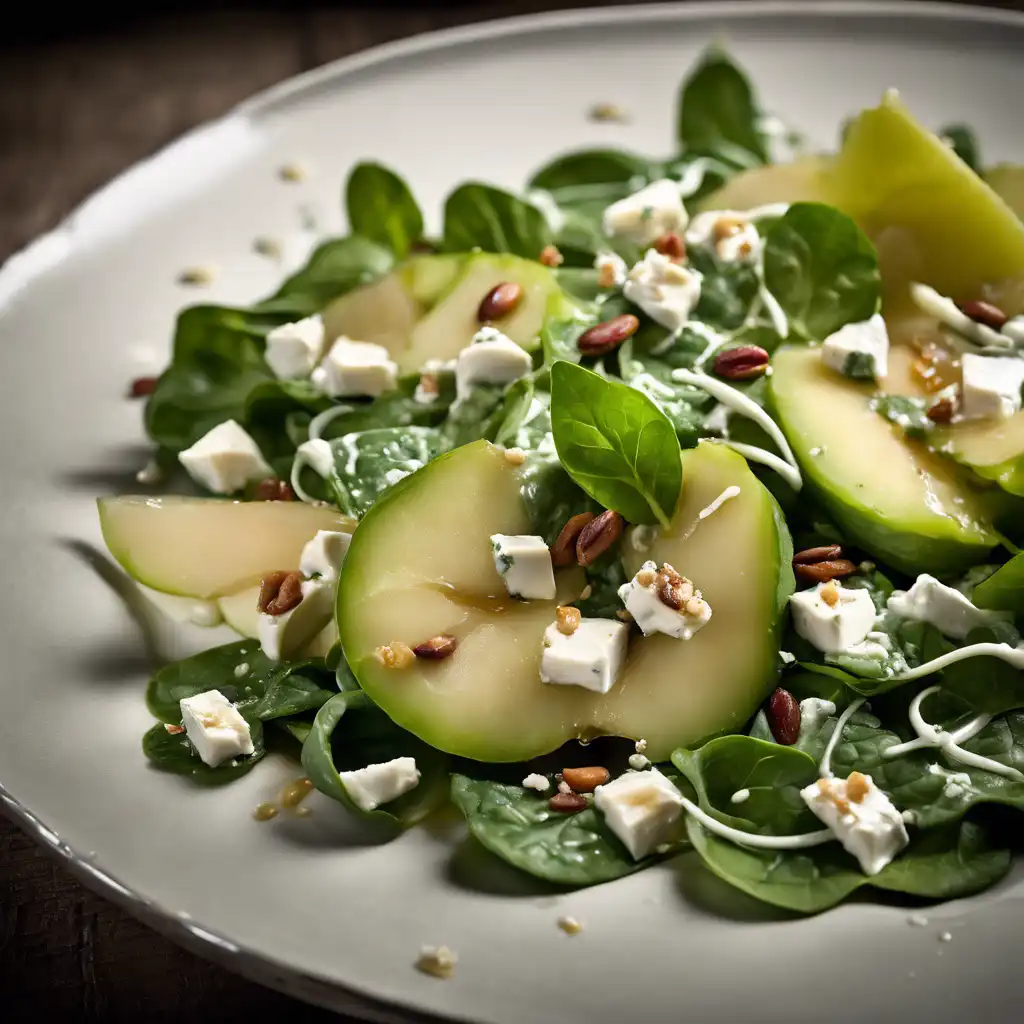 Spinach and Pear Salad with Honey Dressing