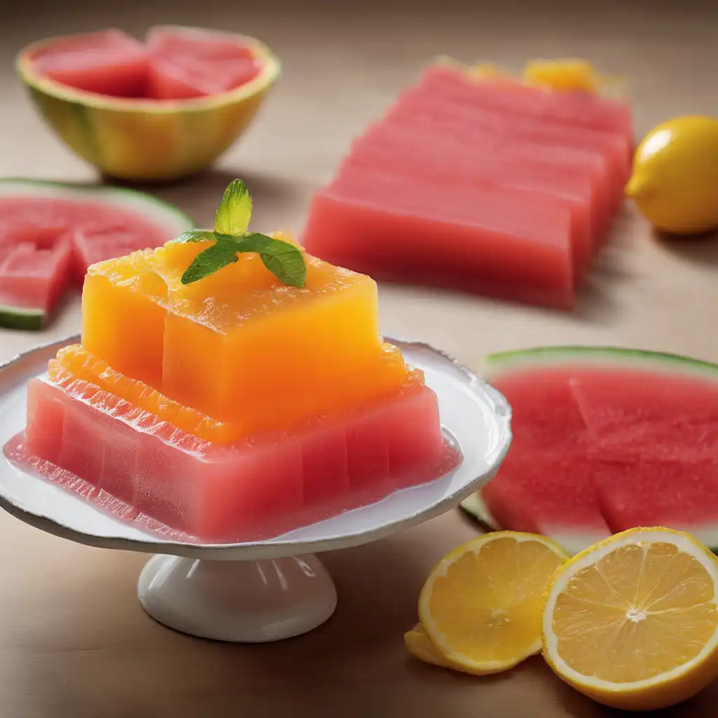 Orange, Lemon, and Watermelon Gelatin Recipe